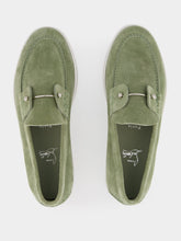 Christian Louboutin Chambeliboat Boat Shoes in Haiiro Green Calf Leather