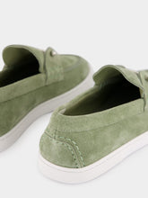Christian Louboutin Chambeliboat Boat Shoes in Haiiro Green Calf Leather
