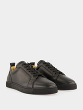 Christian Louboutin Louis Junior Black Leather Low-Top Sneakers