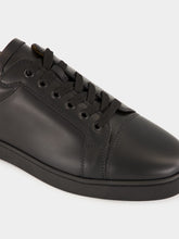 Christian Louboutin Louis Junior Black Leather Low-Top Sneakers