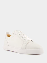 Christian Louboutin Louis Junior Flat Sneakers in White Calf Leather