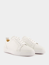 Christian Louboutin Louis Junior Flat Sneakers in White Calf Leather