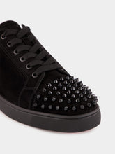 Christian Louboutin Black Louis Junior Spiked Sneakers
