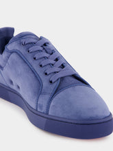 Christian Louboutin Blue Louis Orlato Denim Velours Suede Sneakers