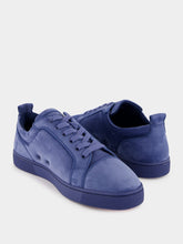 Christian Louboutin Blue Louis Orlato Denim Velours Suede Sneakers