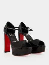 Christian Louboutin Black Sandaloo 130 Patent Leather Sandals