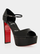 Christian Louboutin Black Sandaloo 130 Patent Leather Sandals