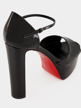 Christian Louboutin Black Sandaloo 130 Patent Leather Sandals
