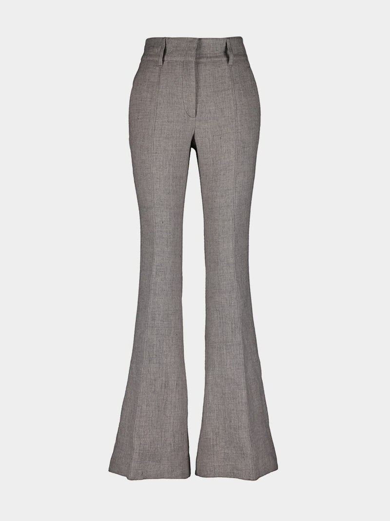 Gabriela Hearst Eco-Cashmere Linen Flare Pants