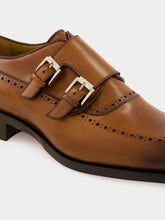 Christian Louboutin Sartok Monk Strap Havane Patina Leather Shoes