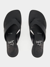 Christian Louboutin Janetonga Black Lamb Nappa Leather Thong Sandals