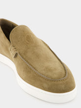 Christian Louboutin Silex Moonboat Suede Loafers