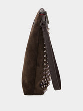 Christian Louboutin Funky Cafe Brown Leather Spike Pouch