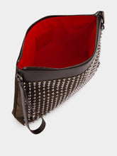 Christian Louboutin Funky Cafe Brown Leather Spike Pouch