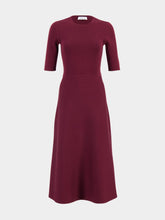 Gabriela Hearst Deep Bordeaux Seymore Knit Midi Dress