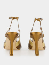 Manolo Blahnik Coludadhi Metallic Nappa Leather Ankle Strap Sandals