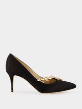Manolo Blahnik Black Nadira Leather High-Heel Pumps