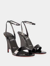 Christian Louboutin Black Zeezeenella 100 Patent Leather Sandals