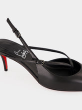 Christian Louboutin Black Twistissimo Kid Leather Slingback Pumps