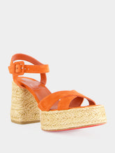 Christian Louboutin Orange Calakala 85 Suede Espadrille Sandals