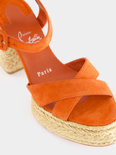Christian Louboutin Orange Calakala 85 Suede Espadrille Sandals