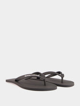 Christian Louboutin Black Rubber Thongs