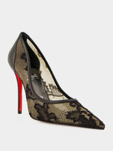 Christian Louboutin Black Miss Z 100 Mesh and Lace Pumps
