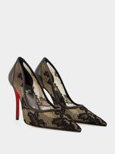 Christian Louboutin Black Miss Z 100 Mesh and Lace Pumps
