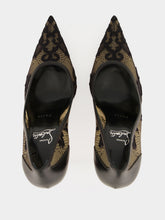 Christian Louboutin Black Miss Z 100 Mesh and Lace Pumps