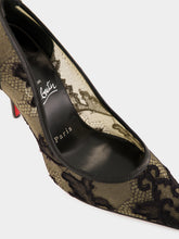 Christian Louboutin Black Miss Z 100 Mesh and Lace Pumps
