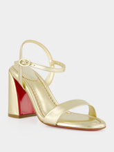 Christian Louboutin Platine Jane 85 Sheepskin Leather Sandals