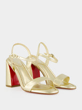 Christian Louboutin Platine Jane 85 Sheepskin Leather Sandals