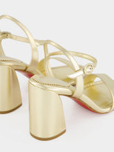Christian Louboutin Platine Jane 85 Sheepskin Leather Sandals