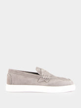 Christian Louboutin Phantom Grey Harold I Suede Boat Shoes