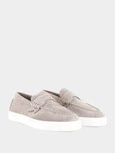 Christian Louboutin Phantom Grey Harold I Suede Boat Shoes