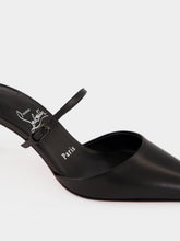 Christian Louboutin Black Milena 60 Leather Mid-Heel Mules