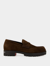 Christian Louboutin Cavavin Cosme Brown Suede Moccasins