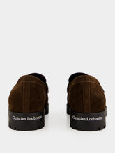 Christian Louboutin Cavavin Cosme Brown Suede Moccasins