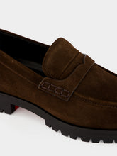 Christian Louboutin Cavavin Cosme Brown Suede Moccasins