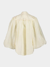 Zimmermann Cream Coco Embroidered Ramie Blouse