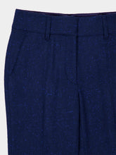 Gabriela Hearst Electric Navy Speckled Cashmere Flare Pants