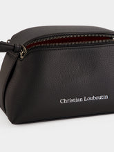 Christian Louboutin Black Grained Leather Travel Pouch
