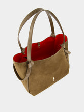 Christian Louboutin Silex Brown Reversed Leather Large Tote Bag