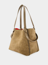 Christian Louboutin Silex Brown Reversed Leather Small Tote Bag