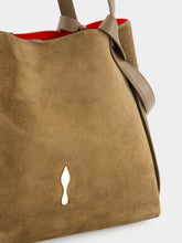 Christian Louboutin Silex Brown Reversed Leather Small Tote Bag