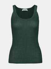 Gabriela Hearst Nevin English Green Knit Tank Top