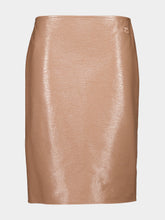 Courrèges Bronzer Vinyl Knee-Length Skirt
