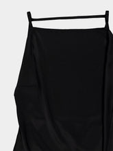 Courrèges Black Draped Satin Backless Midi Dress