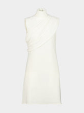 Courrèges Heritage White Twist Mockneck Mini Dress
