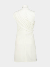 Courrèges Heritage White Twist Mockneck Mini Dress